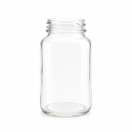Botella de polvo de vidrio de flint blanco de 120 ml (4 oz)