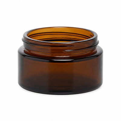 Tarro cuadrado de vidrio ámbar de 30ml
