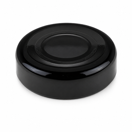 Tapa de rosca negra de botón de 38 mm