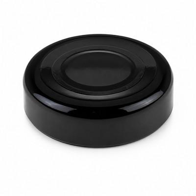 Tapa de rosca negra de botón de 38 mm