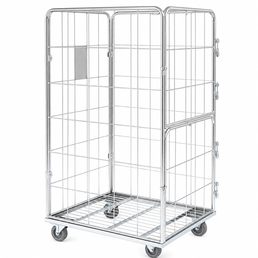 Contenedor 800x700x1500 con Puertas Frontales – Jaula Rodante Segura para Acceso Fácil