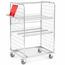 Contenedor de Carga Pesada 855x655 H1400 – Jaula Rodante Industrial para Almacenamiento Seguro