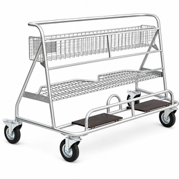 Carry WP4 Carro de Placas – Con Cesta y Estante para Manejo de Materiales Planos