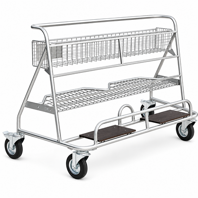 Carry WP4 Carro de Placas – Con Cesta y Estante para Manejo de Materiales Planos