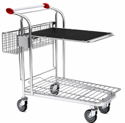 Vario WTP-3D Carro de Transporte – Carro de Doble Nivel con Cesta y Estante