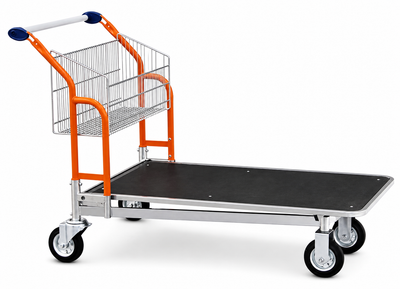 Carro de Transporte Vario 120 – Carro de Cesta Fija con Plataforma de Contrachapado