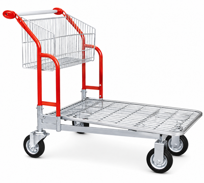 Carro de Transporte Vario 120 – Carro de Cesta Fija con Plataforma de Alambre