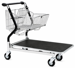 Carro de Transporte Vario 110S – Carro de Cesta Plegable con Plataforma de Contrachapado