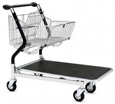 Carro de Transporte Vario 110S – Carro de Cesta Plegable con Plataforma de Contrachapado