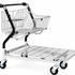 Carro de Transporte Vario 110S – Carro de Cesta Plegable con Plataforma de Alambre
