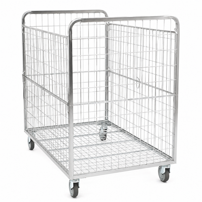 Contenedor para Cartones 800x1200 H1200 – Jaula Rodante Grande para Manejo de Mercancías Envasadas