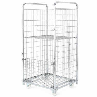 Contenedor WMU 1700x800x600 con Estante – Jaula Rodante Extra-Larga para Artículos Sobredimensionados