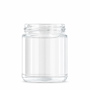 Tarro de vidrio transparente para alimentos de 309 ml – 229 g – Vidrio transparente blanco