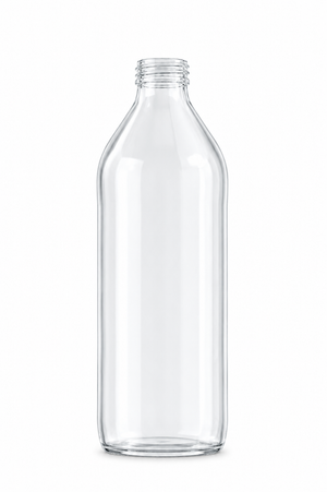 Botella de Vinagre de Vidrio Transparente 575ml – Tapa Roscada de 28mm