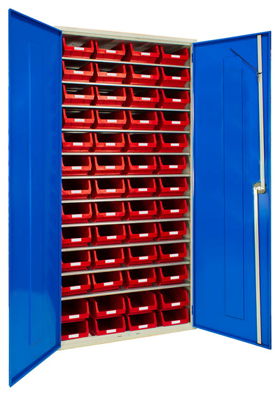 2000mm Small Parts Cabinet with Bin Kit | Lockable Storage with Bins Included