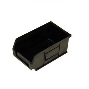Recycled Black Semi-Open Fronted Containers | Eco-Friendly Small Parts Storage Bins