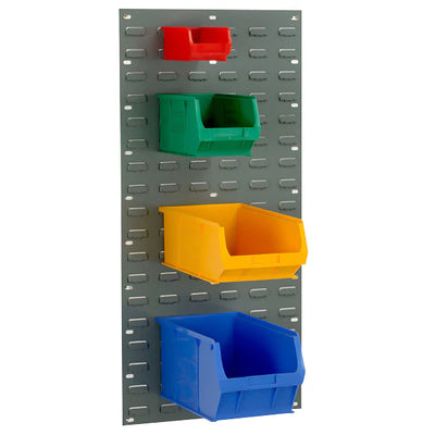 Wall Mounted Louvred Panels | Mild Steel Wall Storage for Small Parts Bins