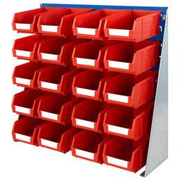Bench Louvred Panel Unit | Bench-Mounted Small Parts Bin Holder
