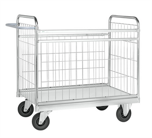 Galvanised Parcel Trolley with Detachable Sides – 1590 x 650 x 1025 mm – 300 kg Capacity