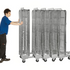 Stackable Security Roll Container with Roof and Shelf – 3 Sided Galvanised Roll Cage | 400kg Capacity