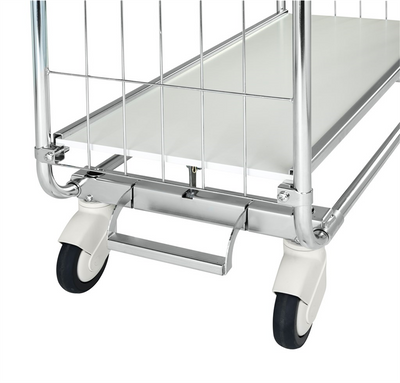 Series 8000 Shelving Trolley – Electrogalvanised with Central Lock – 250 kg Capacity (1395 × 470 × 1120 mm)