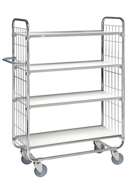 Series 8000 Shelving Trolley – Electrogalvanised – 250 kg Capacity (1395 × 470 × 1590 mm)