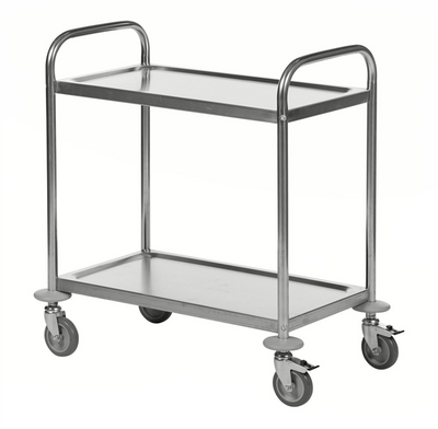 2-Floor Stainless Steel Trolley – C2 – 100 kg Capacity (710 × 400 × 805 mm)