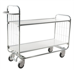 Series 8000 Shelving Trolley – Electrogalvanised Flex Cart with Central Lock – 250 kg Capacity (1395 × 470 × 1120 mm)