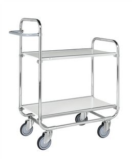 Series 8000 Shelving Trolley – Electrogalvanised Flex Cart – 2 Shelves, 125 kg per Shelf (945 × 470 × 1120 mm)