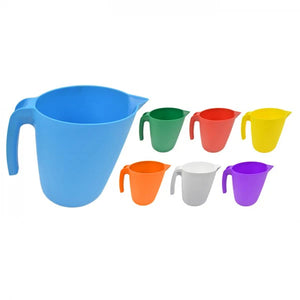 Food-approved 2 litre polypropylene pouring jug with increment measuring ladder