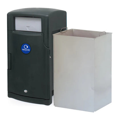 110 Litre External Push Flap Bin – MDPE Lockable Waste & Recycling Bin with Liner