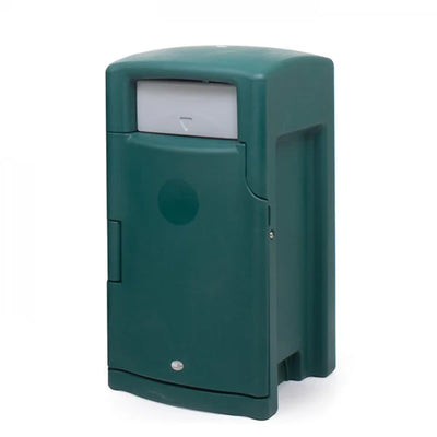 110 Litre External Push Flap Bin – MDPE Lockable Waste & Recycling Bin with Liner