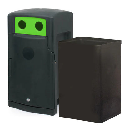 110 Litre External Bottle & Can Recycling Bin – Lockable MDPE Recycling Unit with Liner