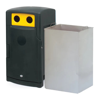 110 Litre External Bottle & Can Recycling Bin – Lockable MDPE Recycling Unit with Liner