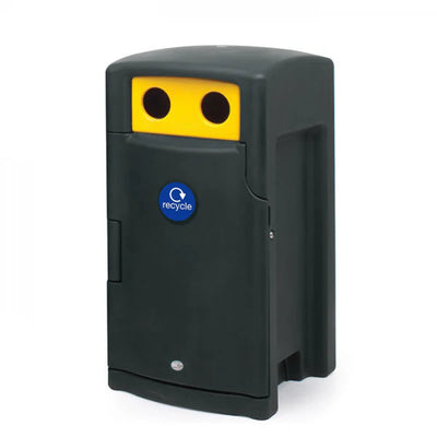 110 Litre External Bottle & Can Recycling Bin – Lockable MDPE Recycling Unit with Liner
