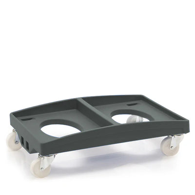 Double Euro Stacking Dolly | Heavy-Duty Food-Grade Plastic Trolley
