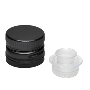 Tapa de vertedor de aceite de plástico negro a prueba de manipulaciones de 31.5MM