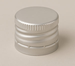 Tapa ROPP profunda de aluminio plateado de 28x18 mm – Sello seguro y premium
