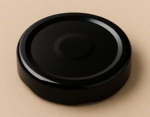 Tapa de rosca negra de botón de 100 mm