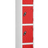 4 Door Steel Storage Locker 305x460x1760mm - Anti-Bacterial Mild Steel