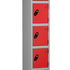 5 Door Steel Locker, 305 x 460 x 1760 mm, Mild Steel, Silver Body
