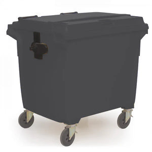 1000 Litre Wheeled Waste Bin – Heavy Duty HDPE Wheelie Bin with Castors