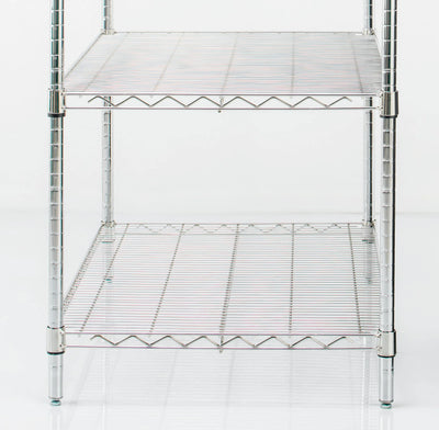 Zinc Wire Shelving – Static Unit 1895mm High | 5 Tier Heavy Duty Storage Rack
