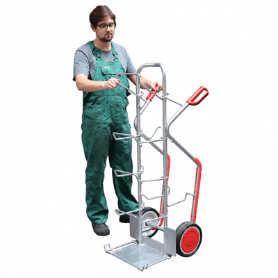 Aluminium Water Empty Bottle Sack Truck 200kg Capacity - Holds 7 Bottles