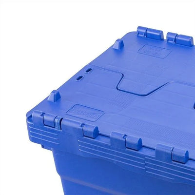 Attached Lid Tote Box - 600x400x320mm, Nestable, 60 L