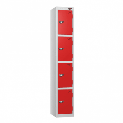 Coloured Door Steel Locker with Cam Key Lock, 300mm Depth