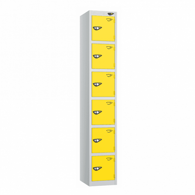 Coloured Door Steel Locker with Cam Key Lock, 300mm Depth