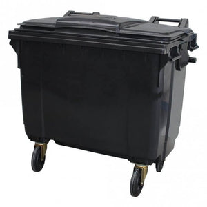 660 Litre Wheeled Waste Bin – Heavy Duty Commercial Wheelie Bin with Hinged Lid