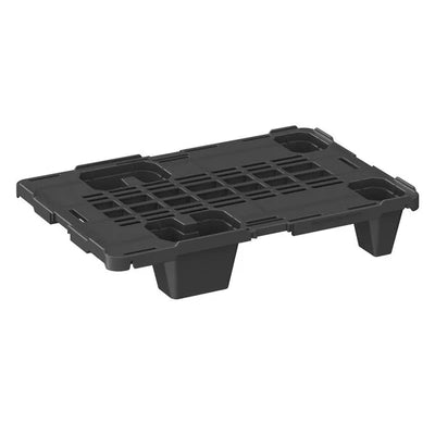 Small Nestable Plastic Display Pallet – 600x400x115mm – Gridded Top Deck – Lightweight & Durable