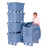 Heavy Duty Attached Lid Container with Fork Entry Shoes